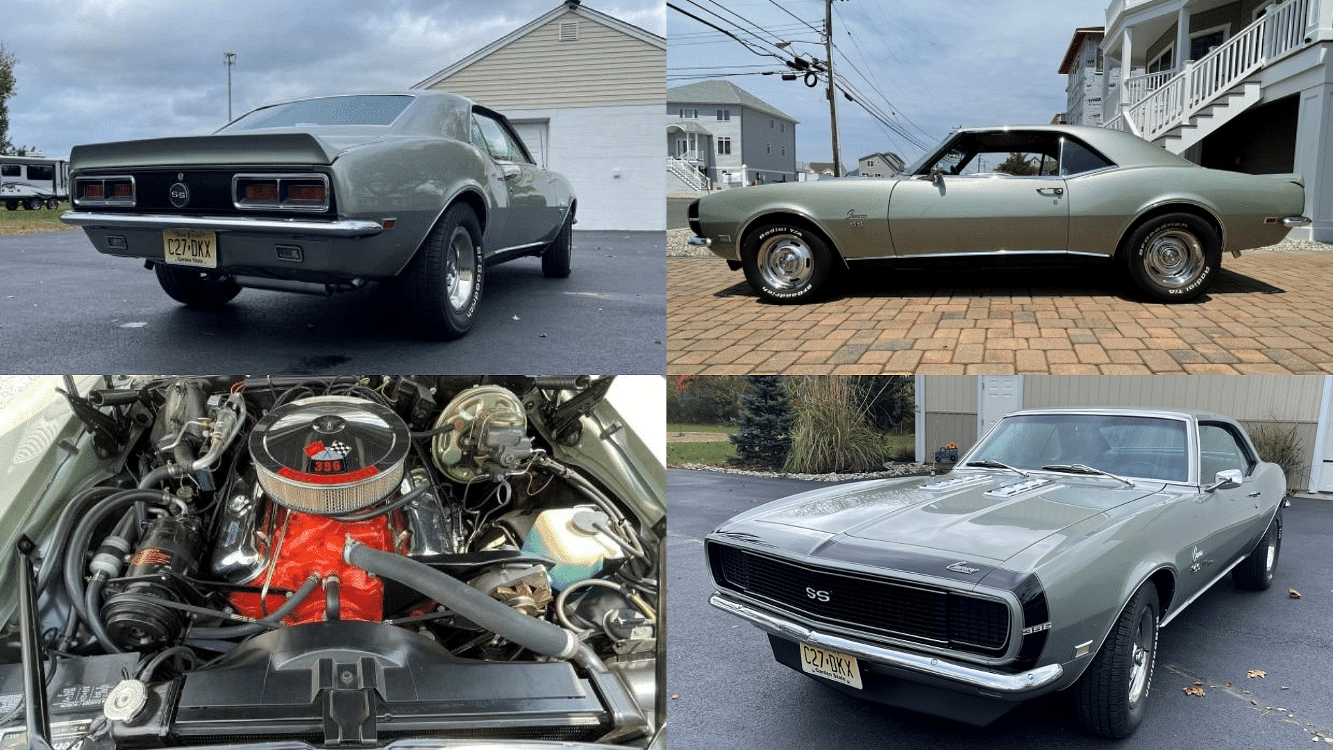 1967 Chevrolet Camaro rear view, side view, front view, engine