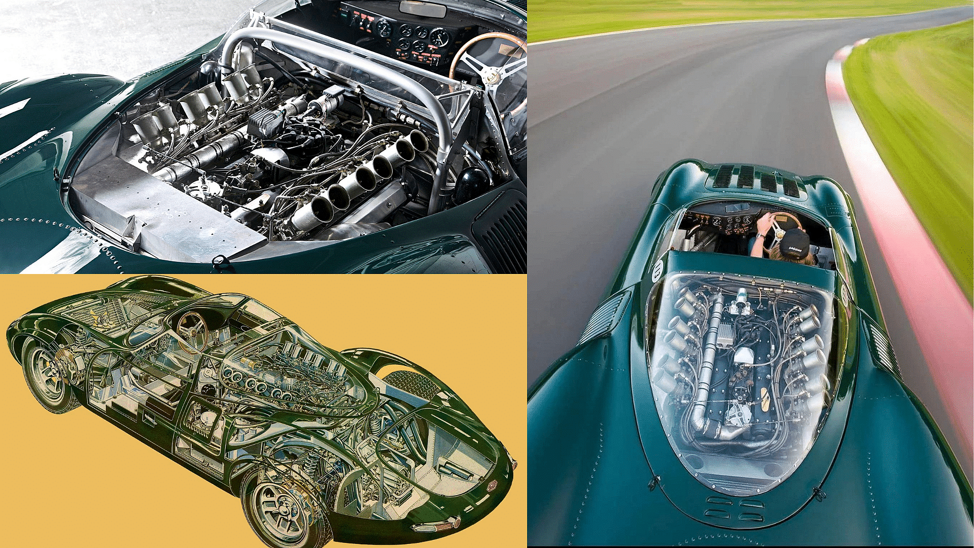 The Jaguar XJ13 engine, diagram, top view