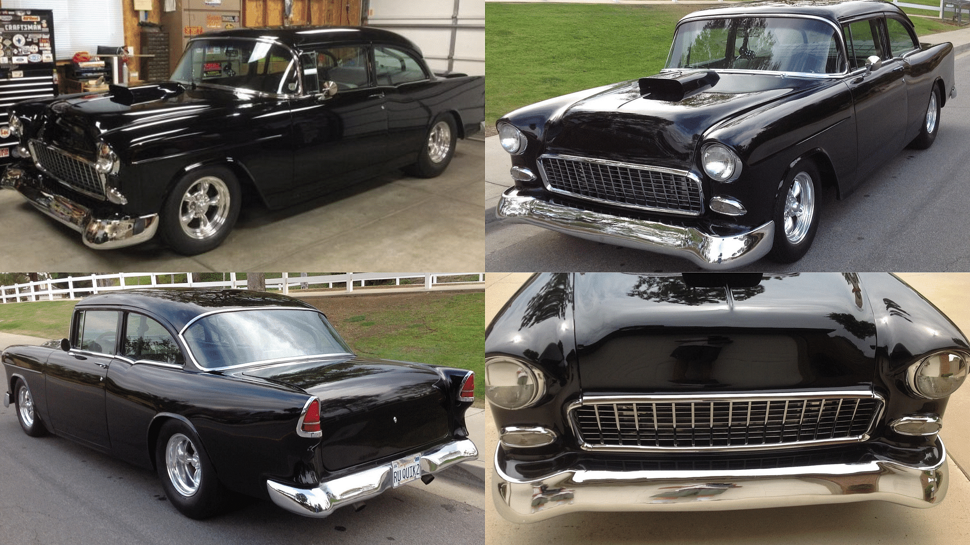 1955 Chevrolet 210 in black exterior