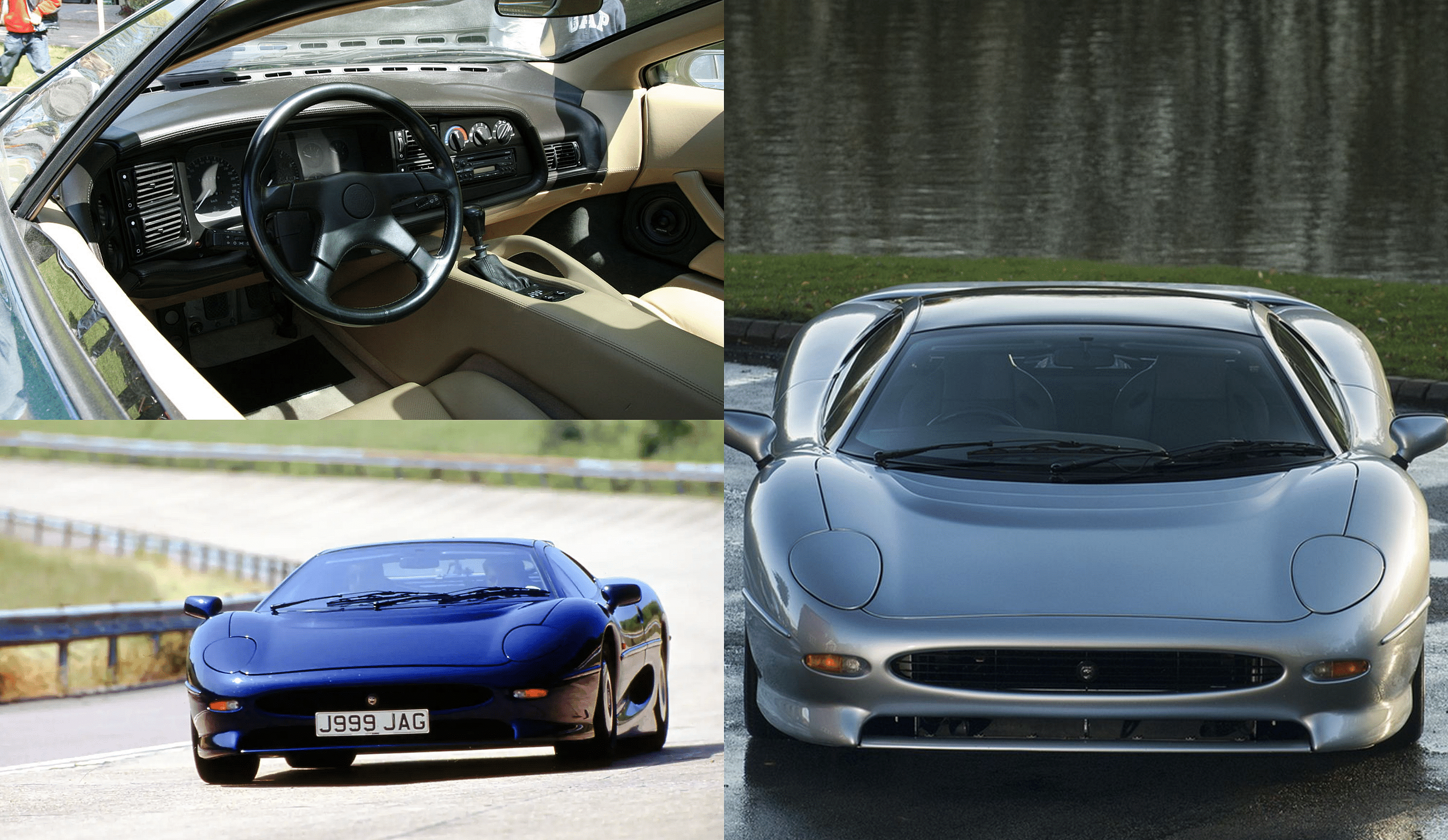 The Jaguar XJ220 dashboard, front view