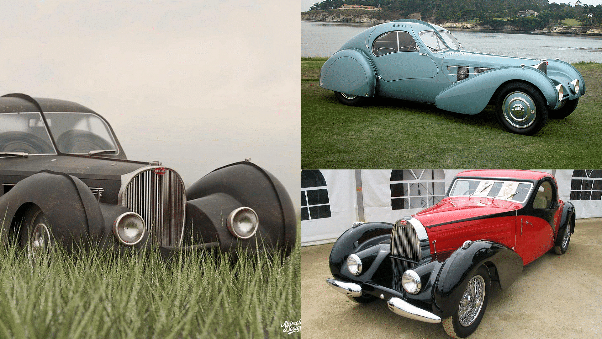 Bugatti Type 57 front and side view