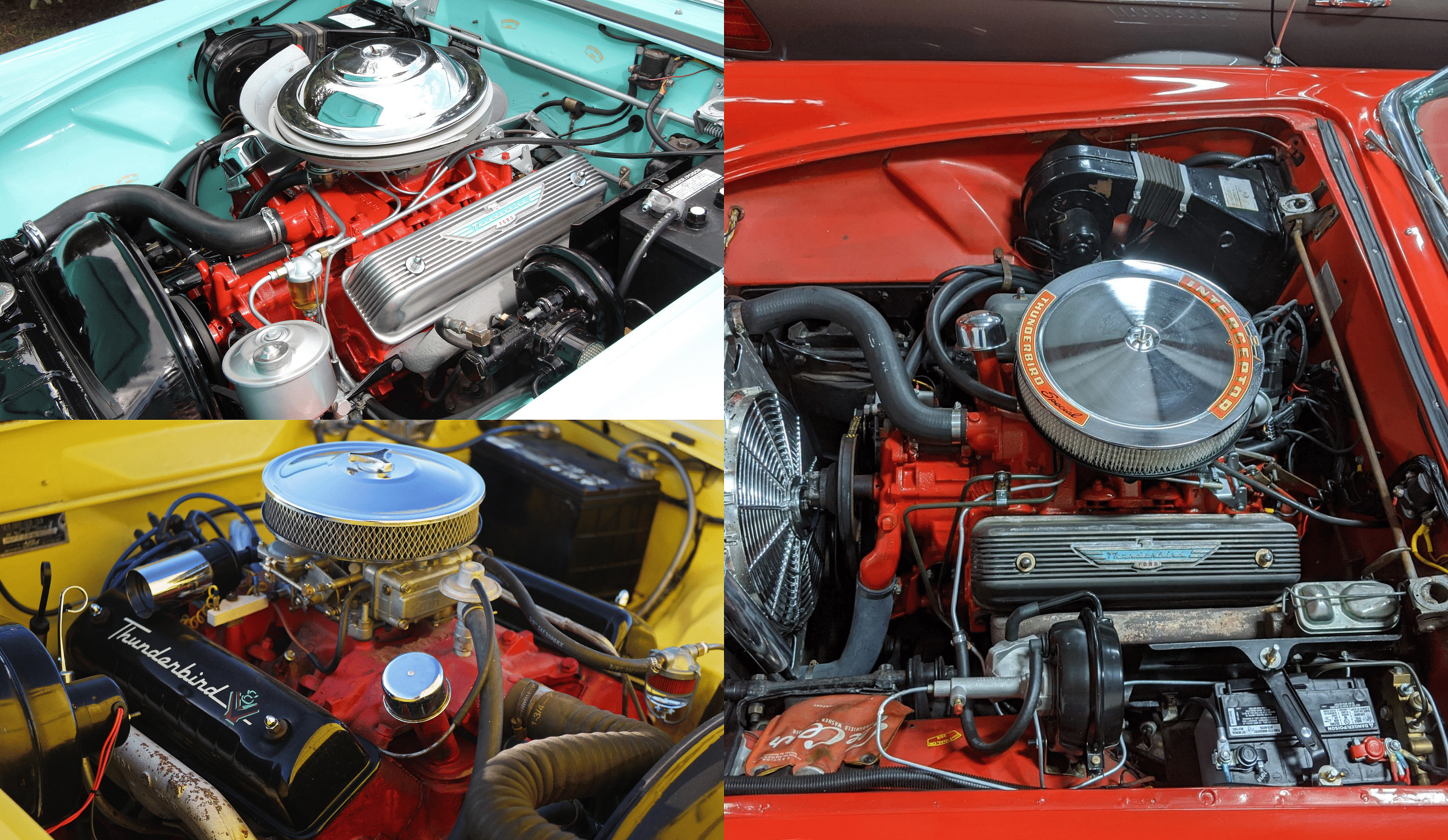 The Ford Thunderbird's engine