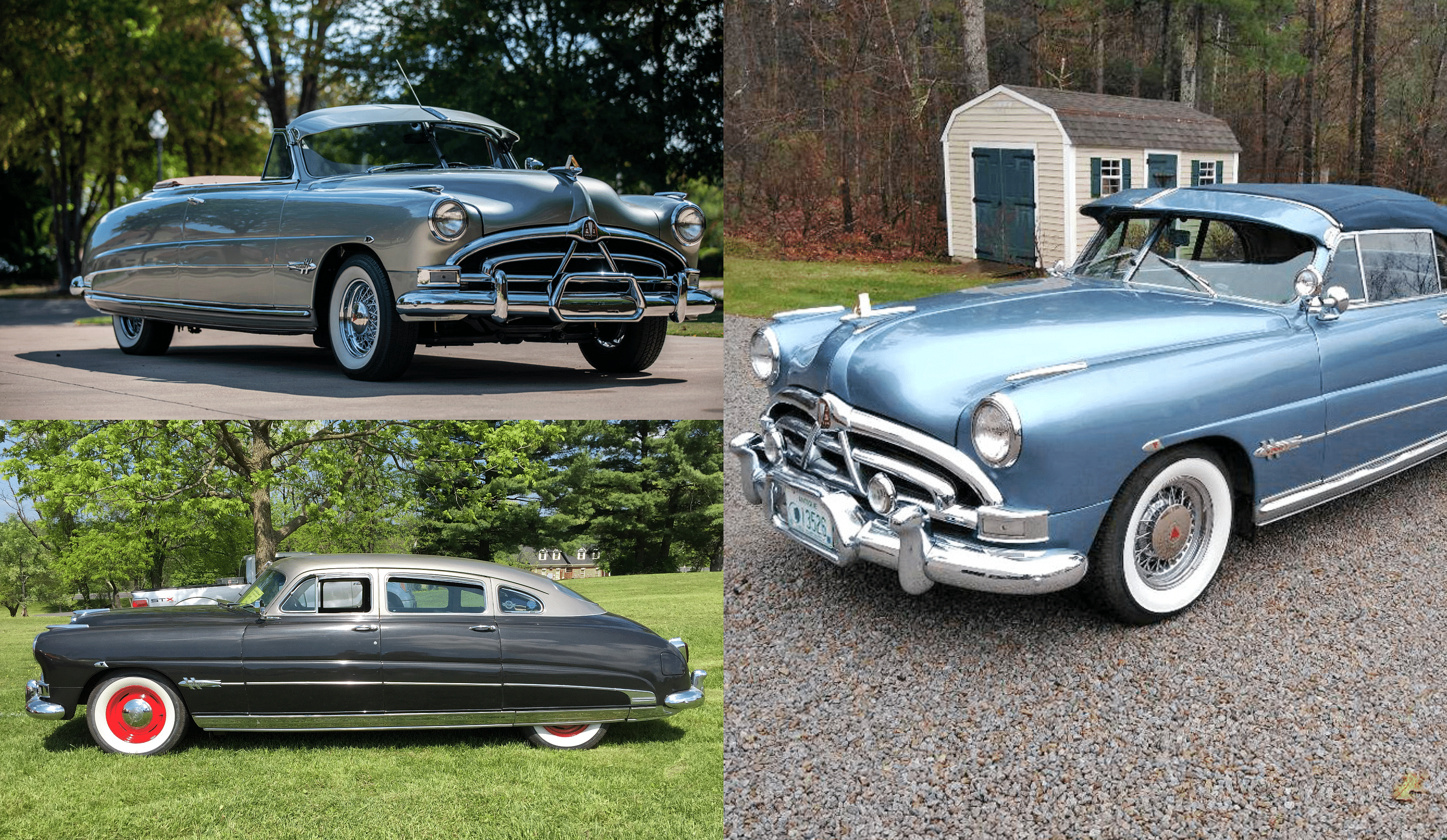 The Hudson Hornet front view, side view, exterior design