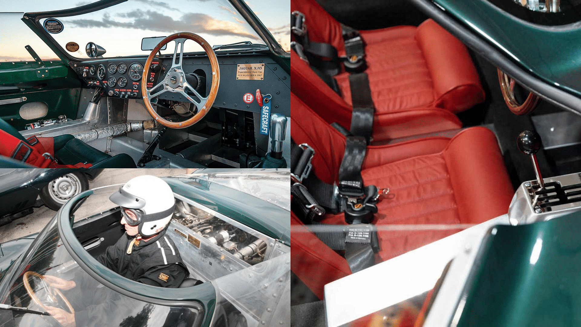 The Jaguar XJ13 cockpit, dashboard