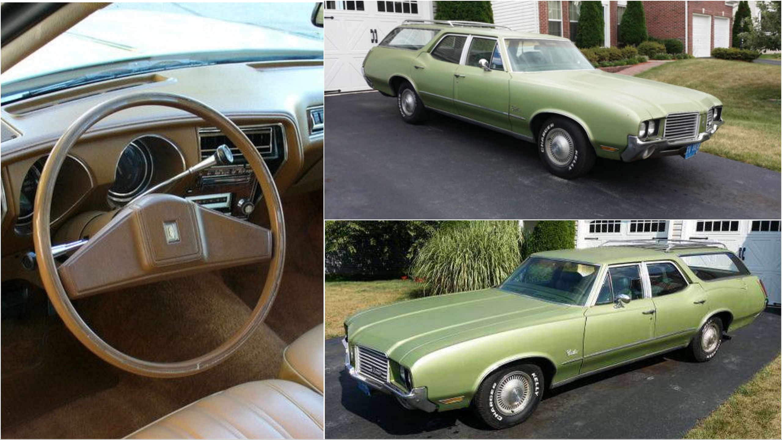 1970s Oldsmobile Vista Cruiser and its dashboard