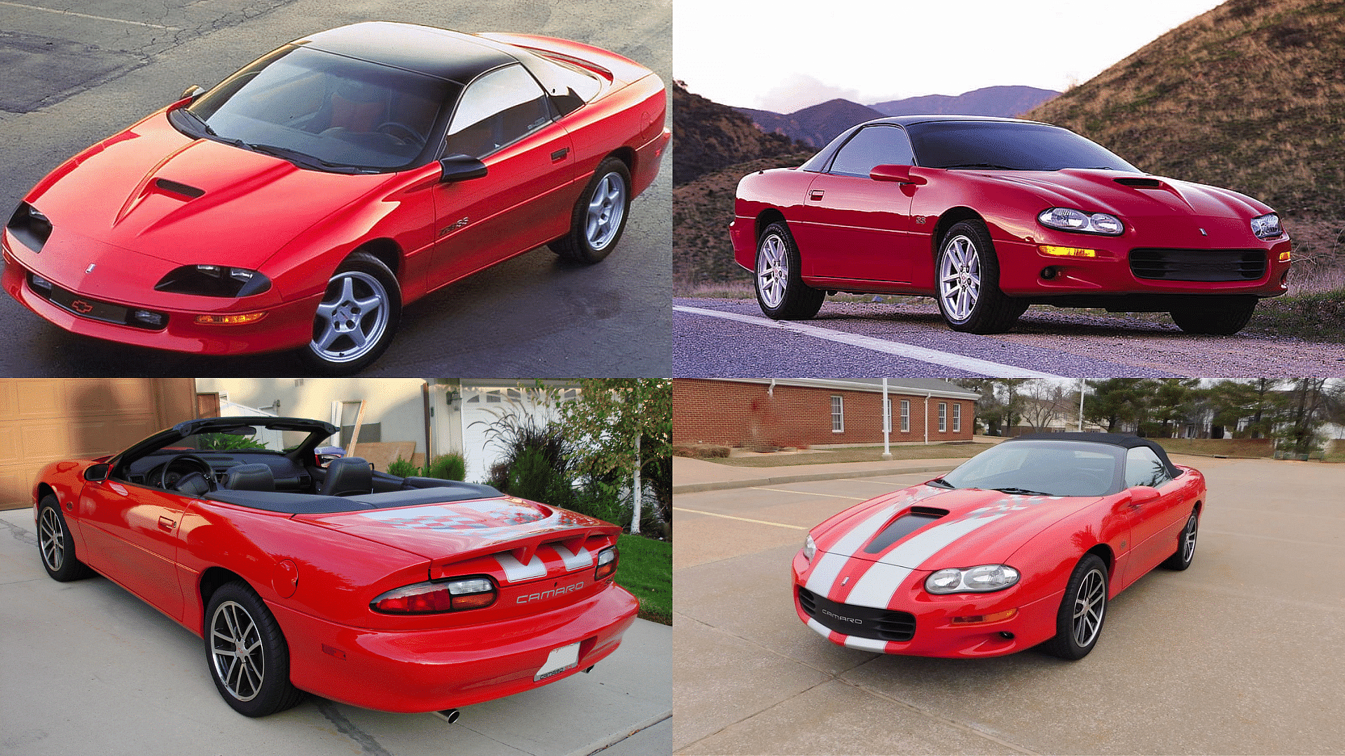 1996 Chevy Camaro Coupe, 2002 Chevy Camaro Convertible