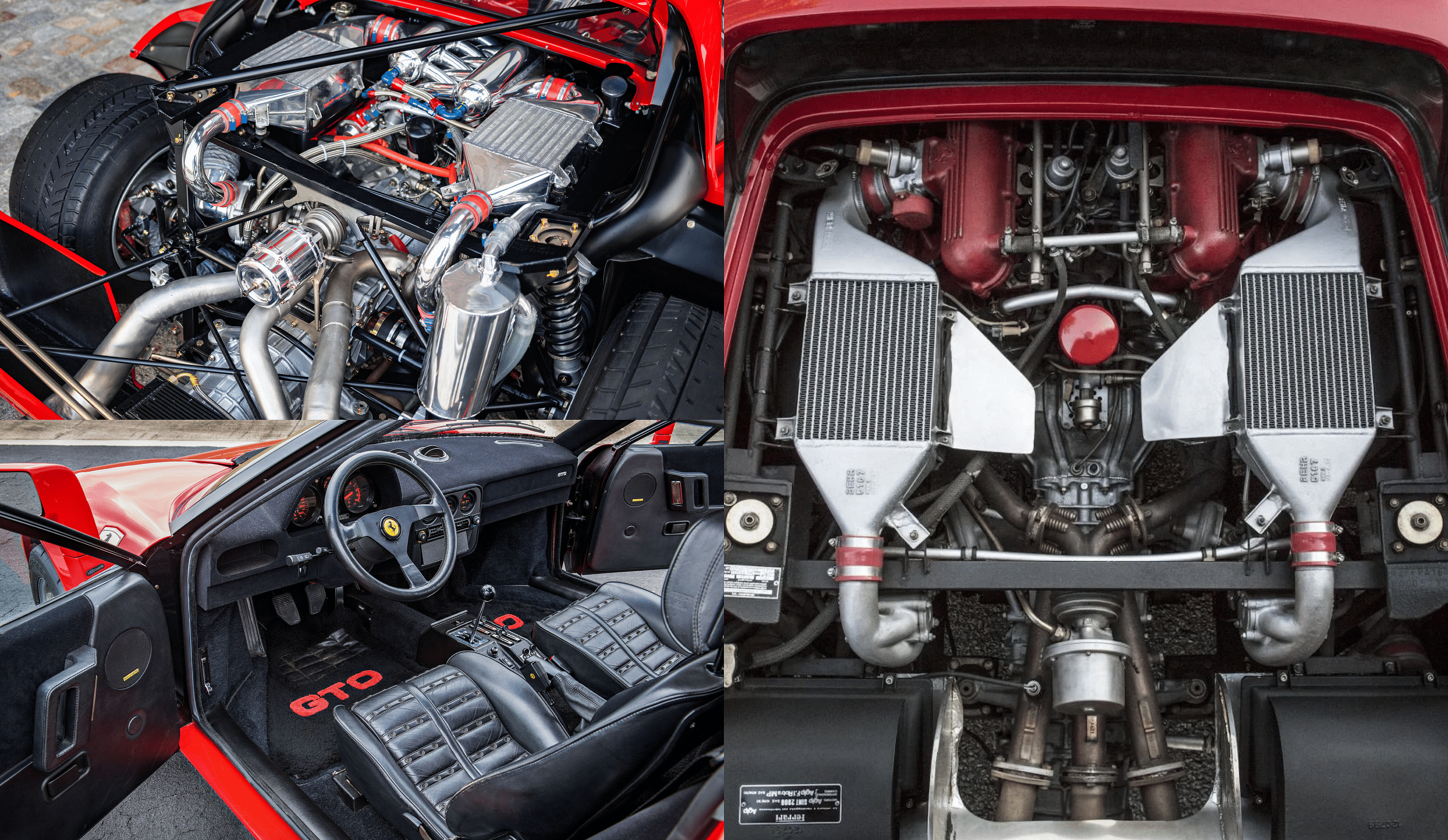 The Ferrari 288 GTO engine, cockpit, dashboard