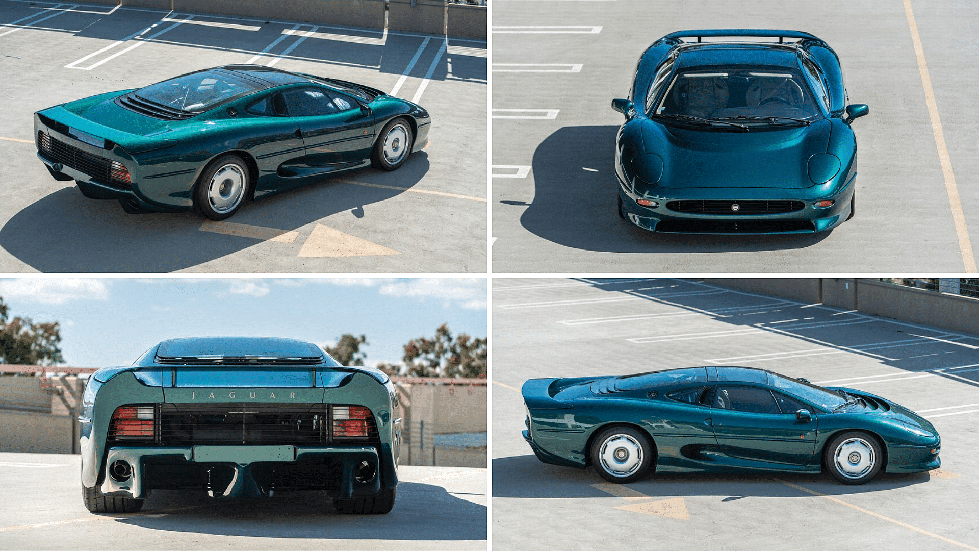 Jaguar XJ220 - top, side, rear view