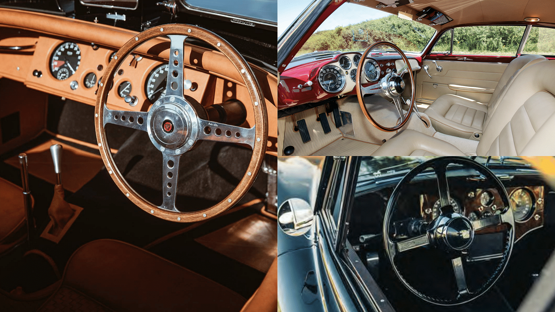 The Jaguar XK120 cabin, dashboard, interior