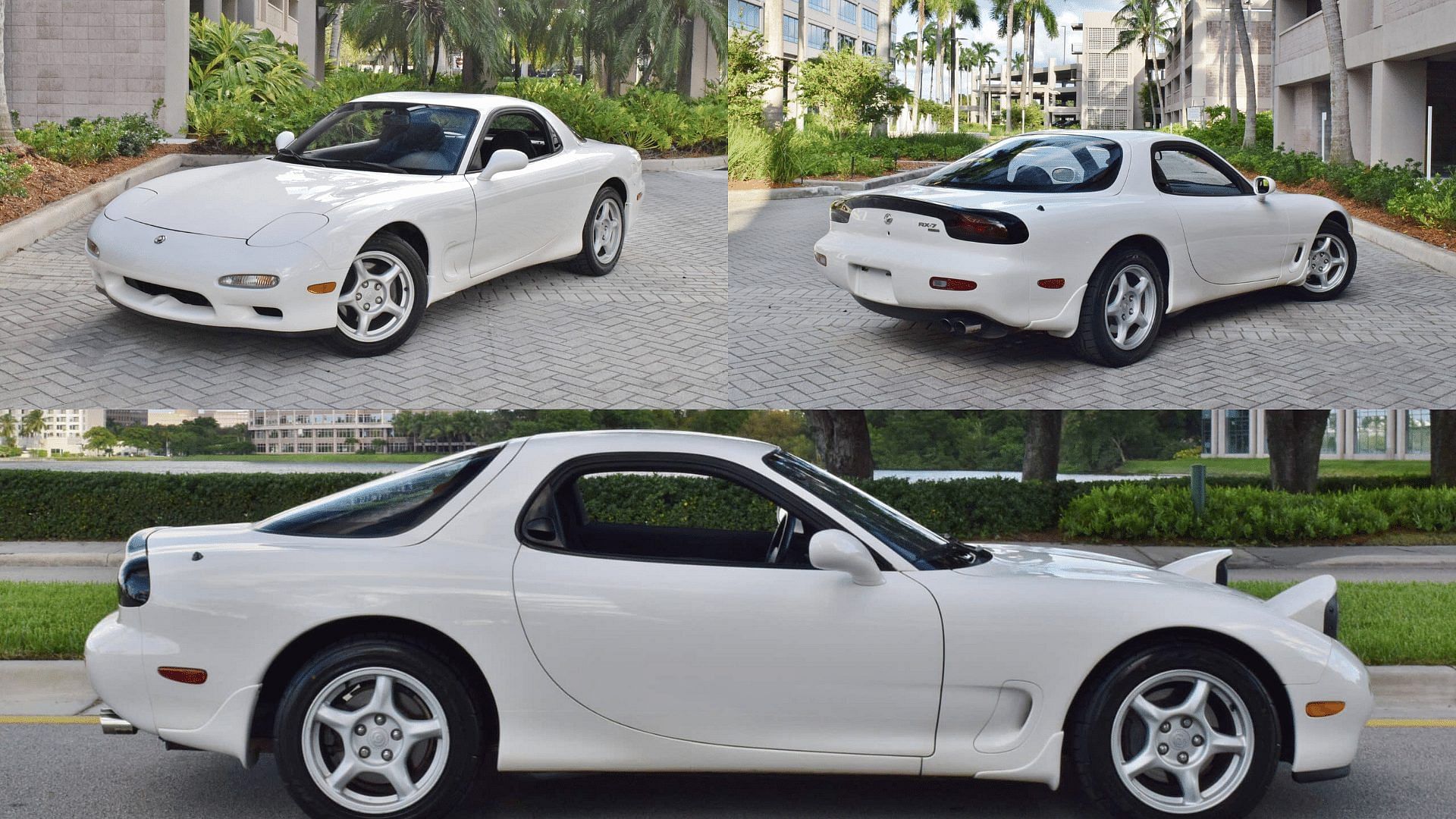 White 1994 Mazda RX-7 - front, rear, side view