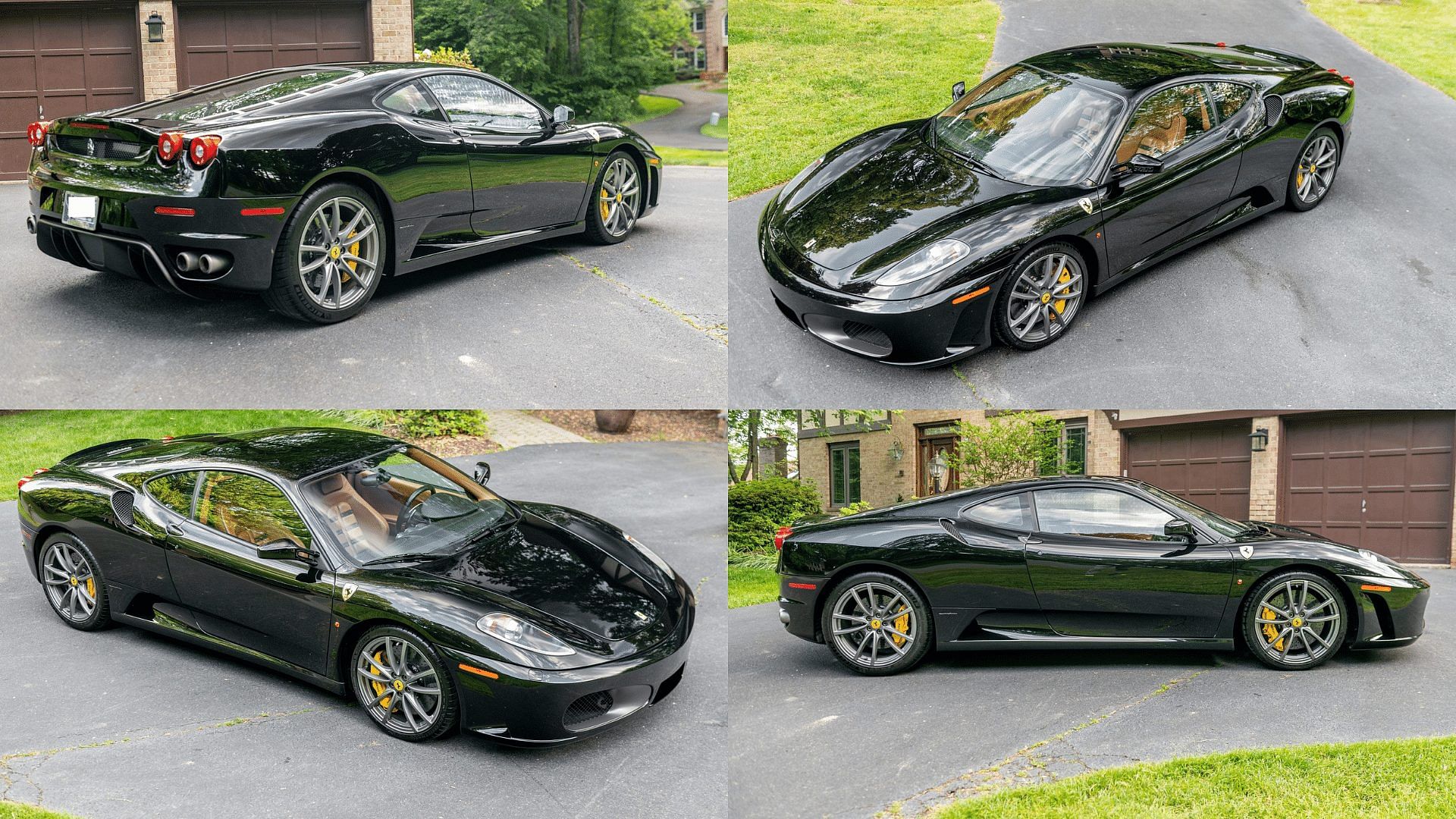 Black Ferrari F430 - rear, top, side view