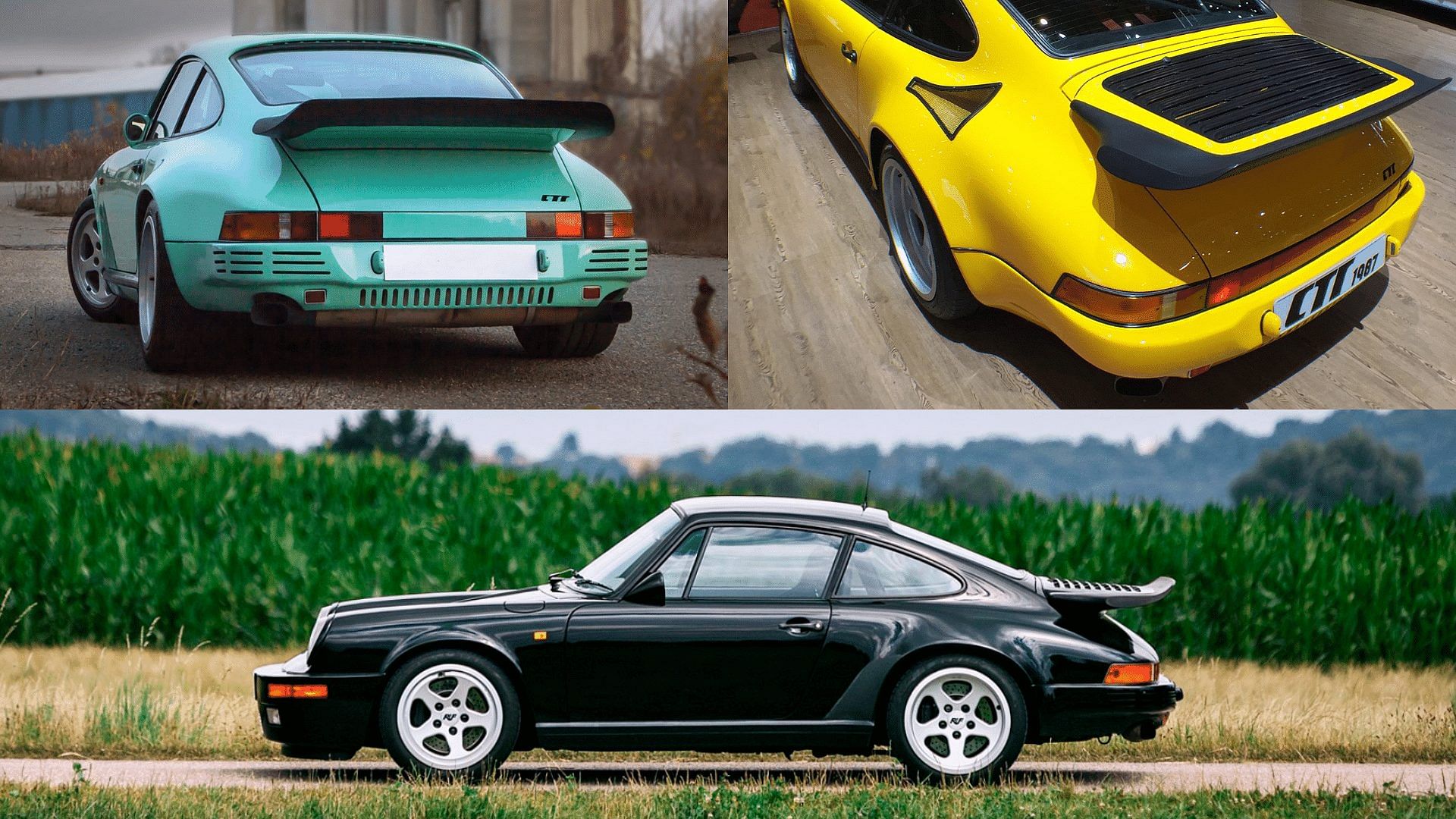 RUF CTR in Yellow, Green. and Black exterior - Adjustable rear wing