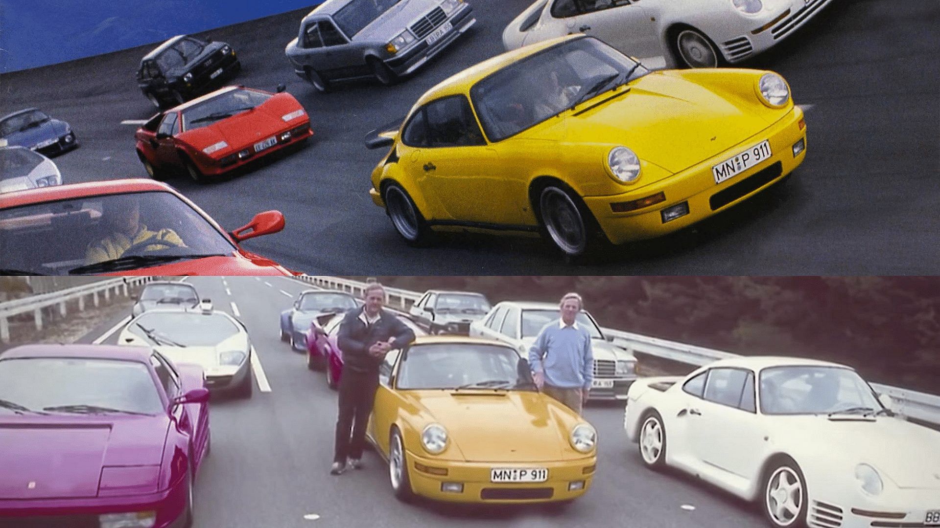 RUF CTR with Lamborghini and Porsche models