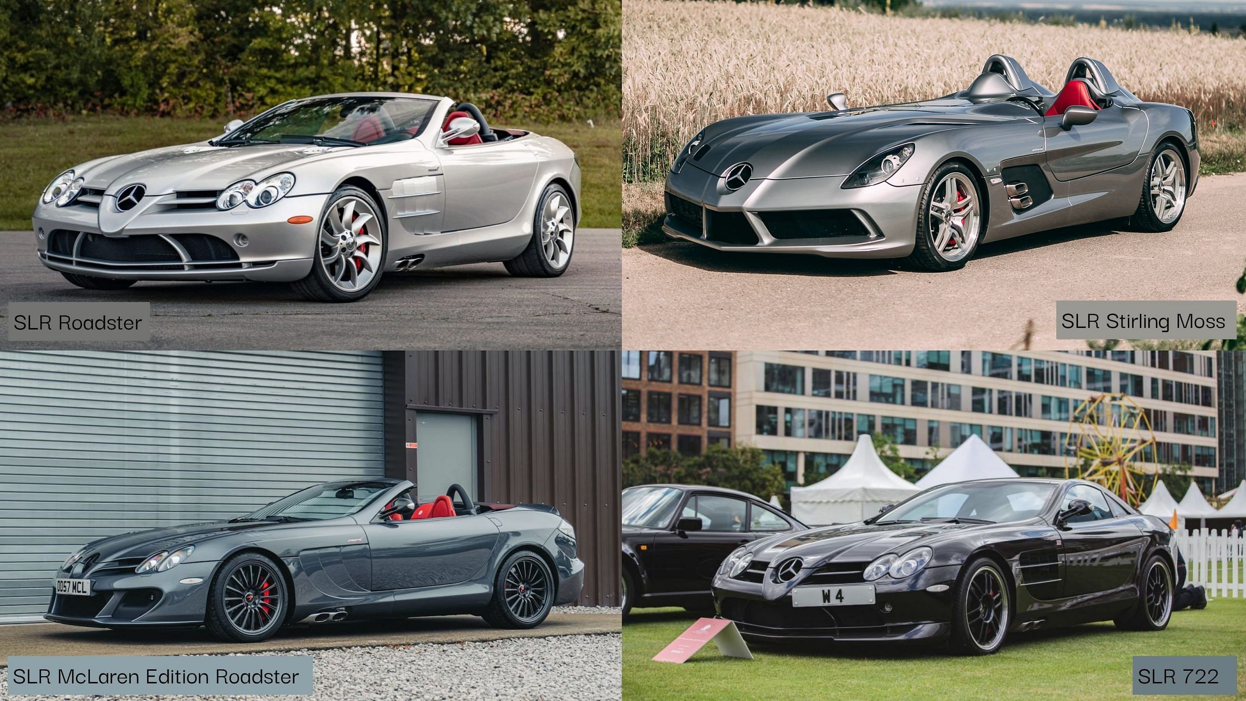 Mercedes-Benz SLR Roadster, Mercedes-Benz SLR Sterling Moss, Mercedes-Benz SLR McLaren Edition Roadster, Mercedes-Benz SLR 722