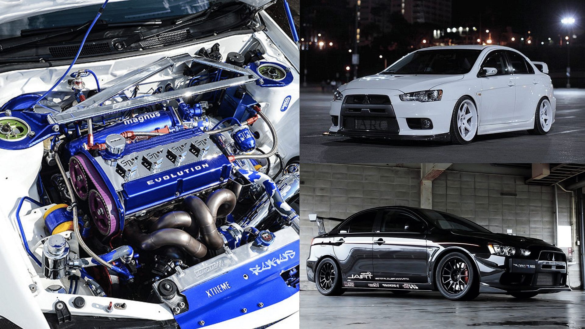 Modified Mitsubishi Lancer EVO variants and its engine