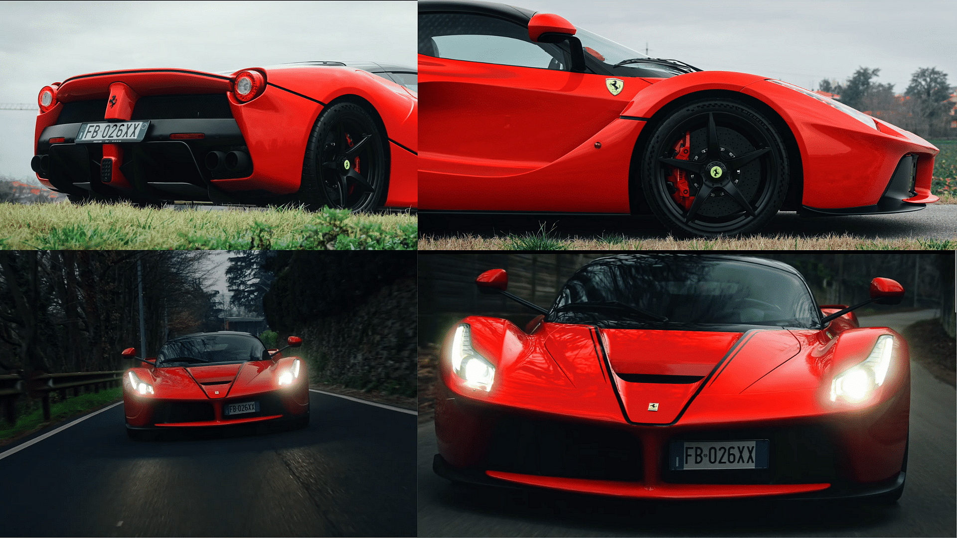 Red Ferrari LaFerrari Front Side Back Profile Photographs