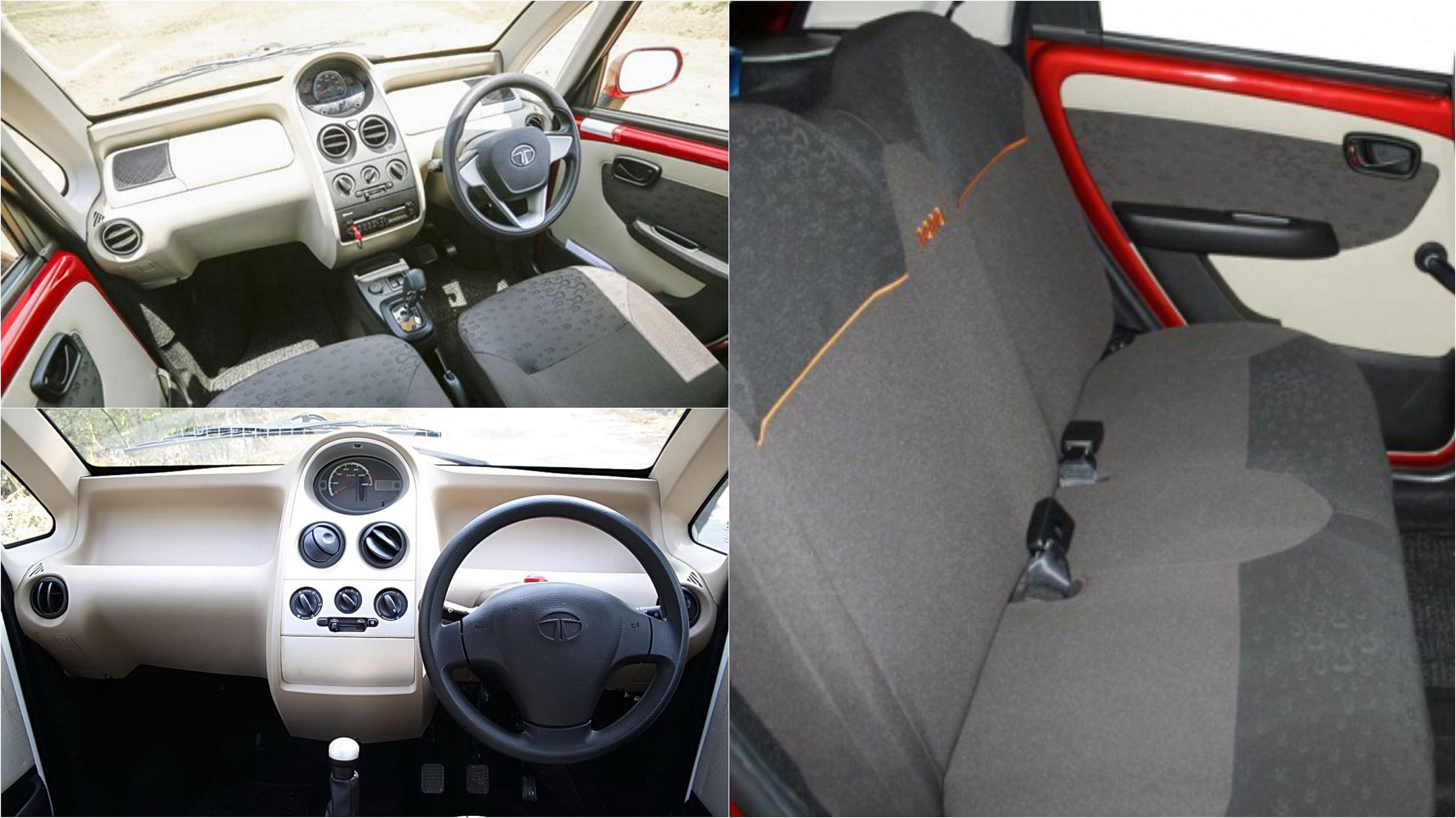 Interior space of the Tata Nano