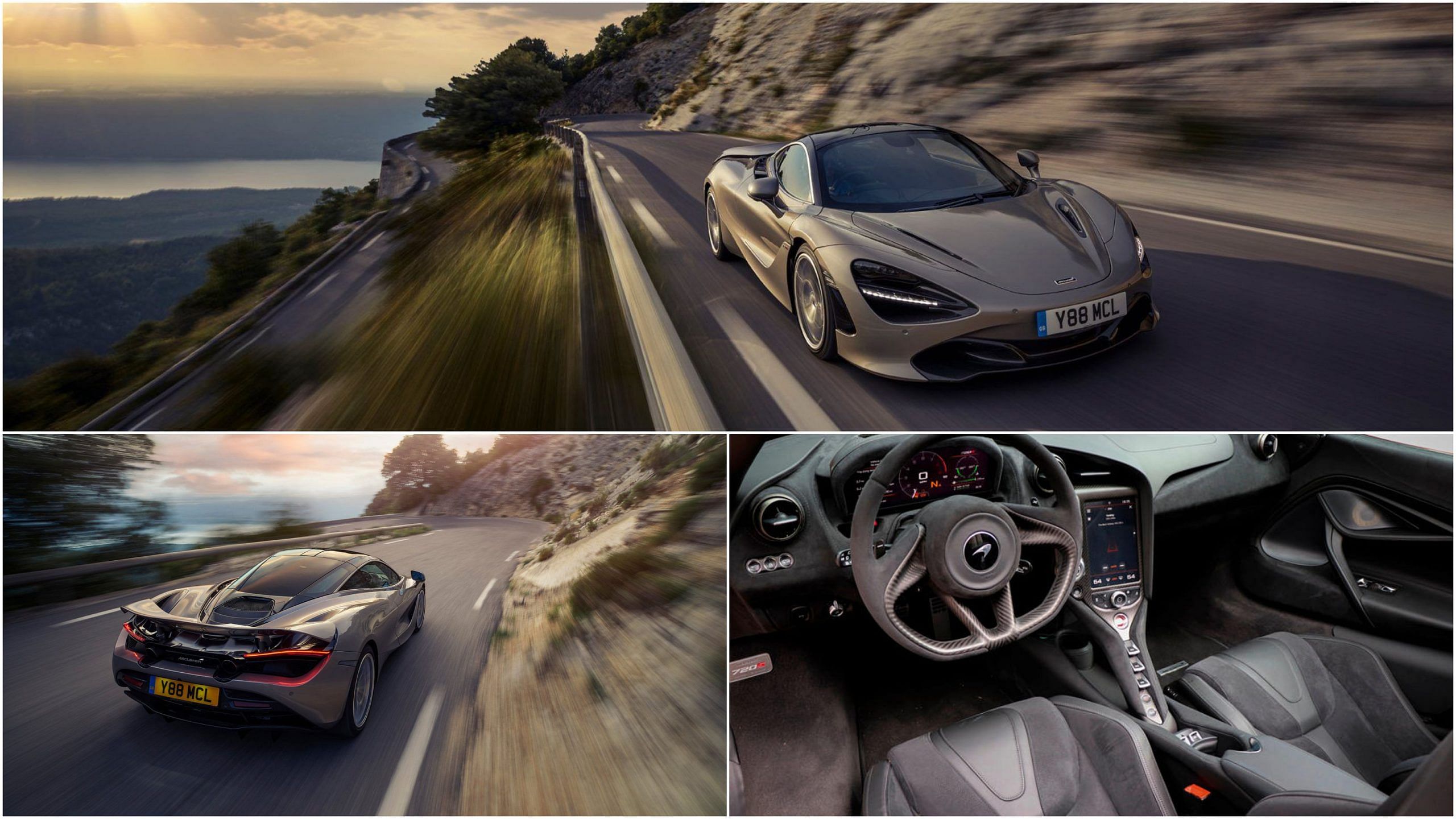 2023 McLaren 720S front, rear and interior view