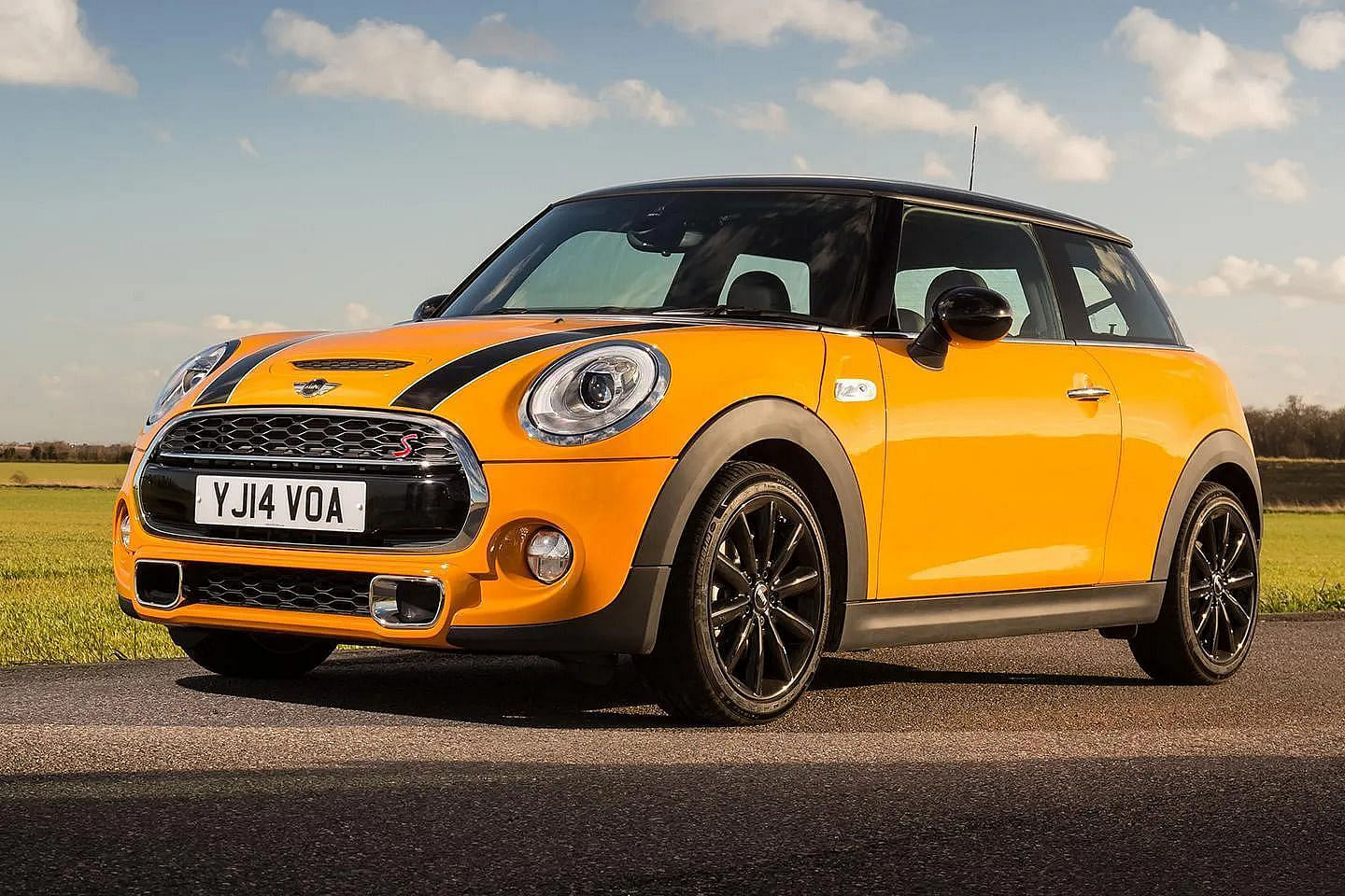 Yellow Mini Cooper S F56 front