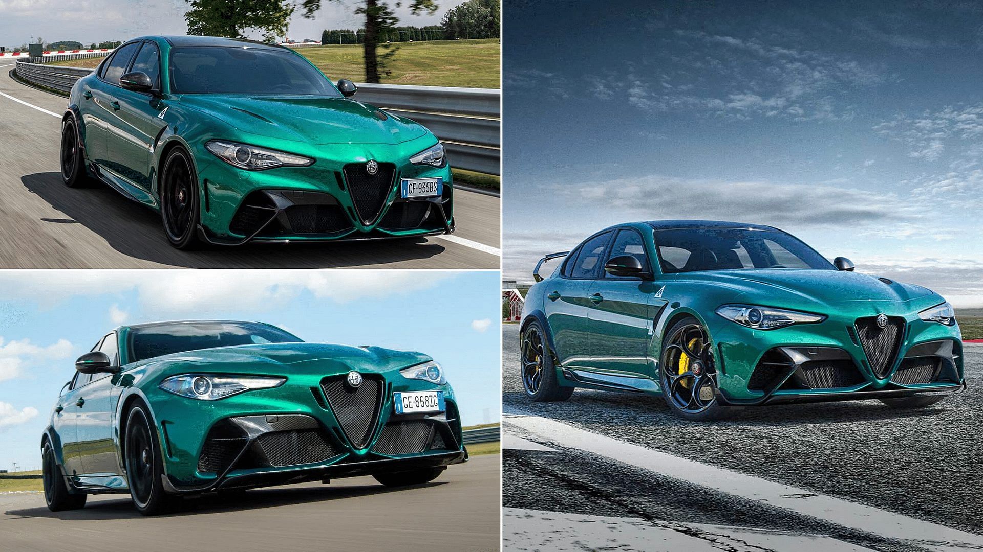 Green 2023 Alfa Romeo Stelvio Quadrifoglio Front Side Back