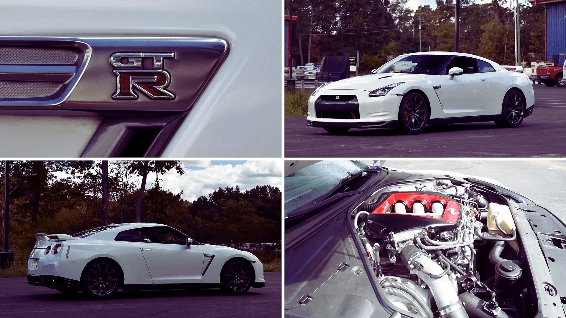 Nissan GT-R R35 Track Edition badge, front and rear view