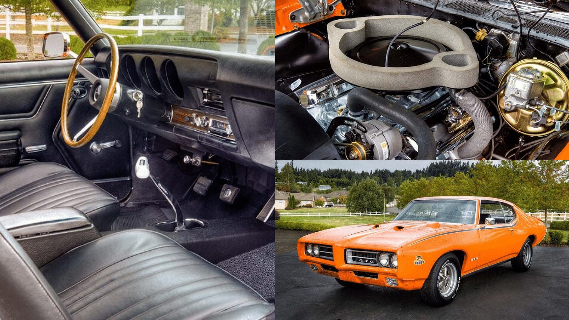 1968 Dodge Charger R/T 426 Hemi - Chrome Biege - - Engine bay interiors, Front and Side view profile