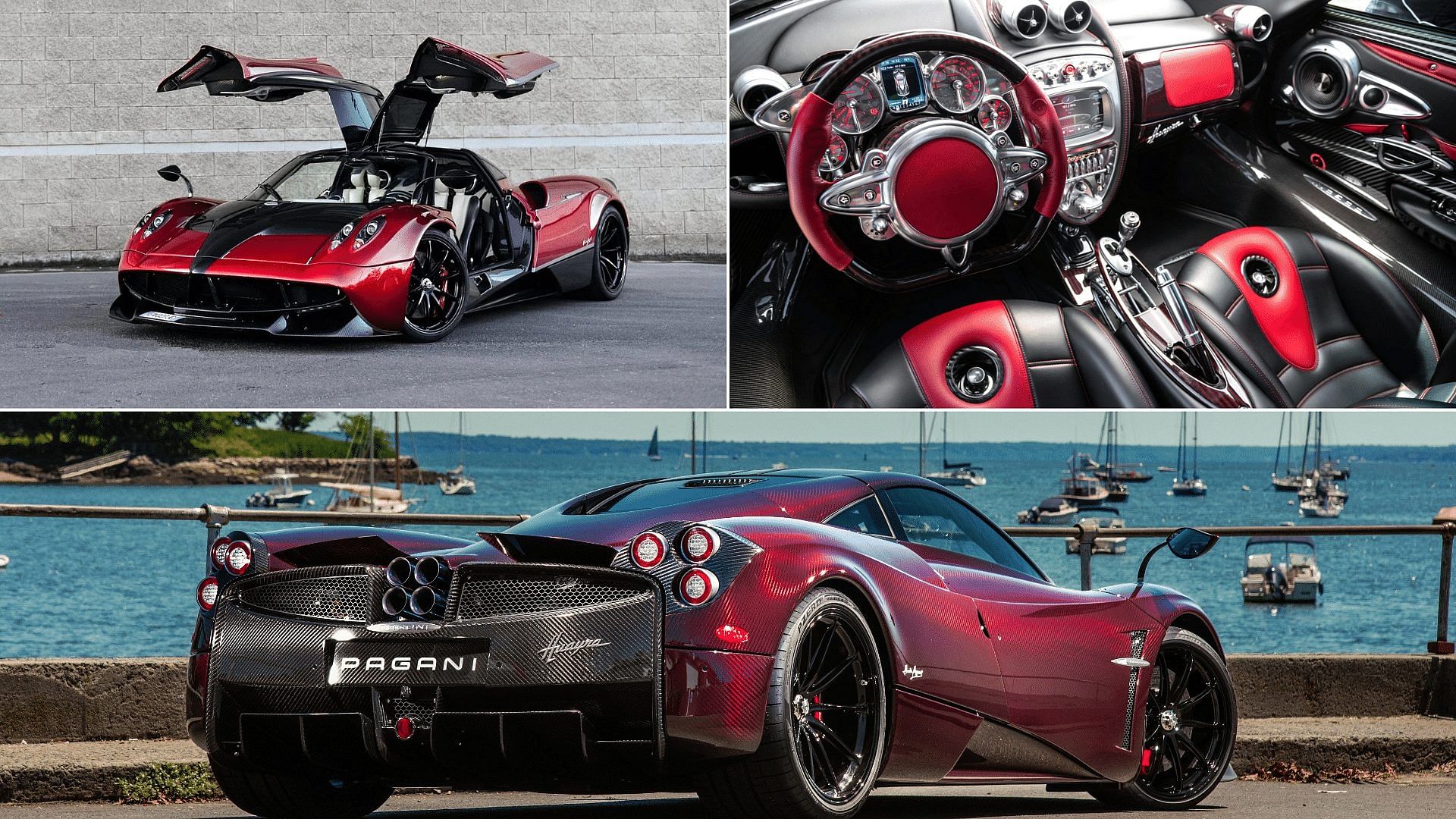 Red Pagani Huyara Front Side Back, Interior