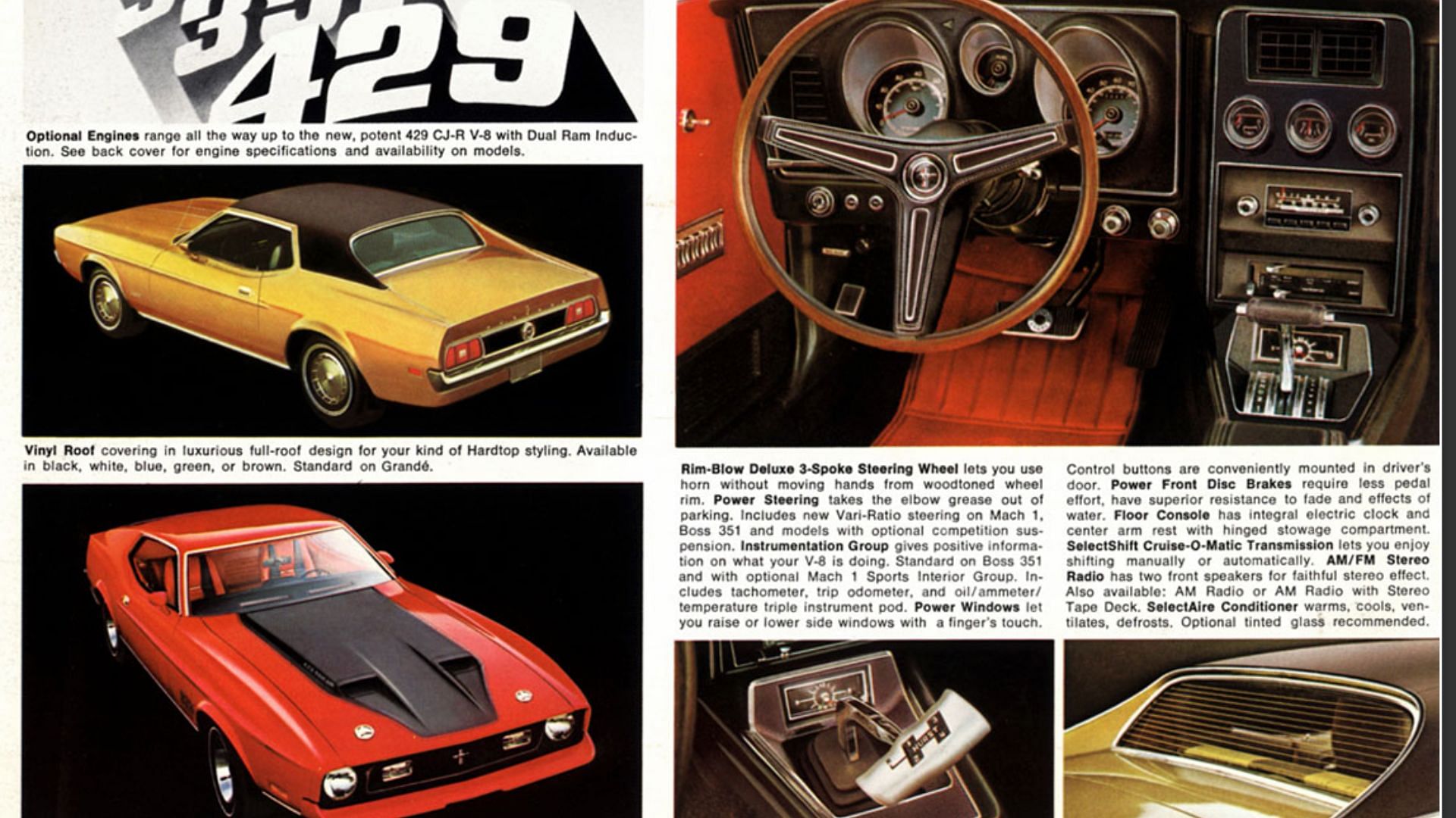 1971 ford mustang mach 1 brochure