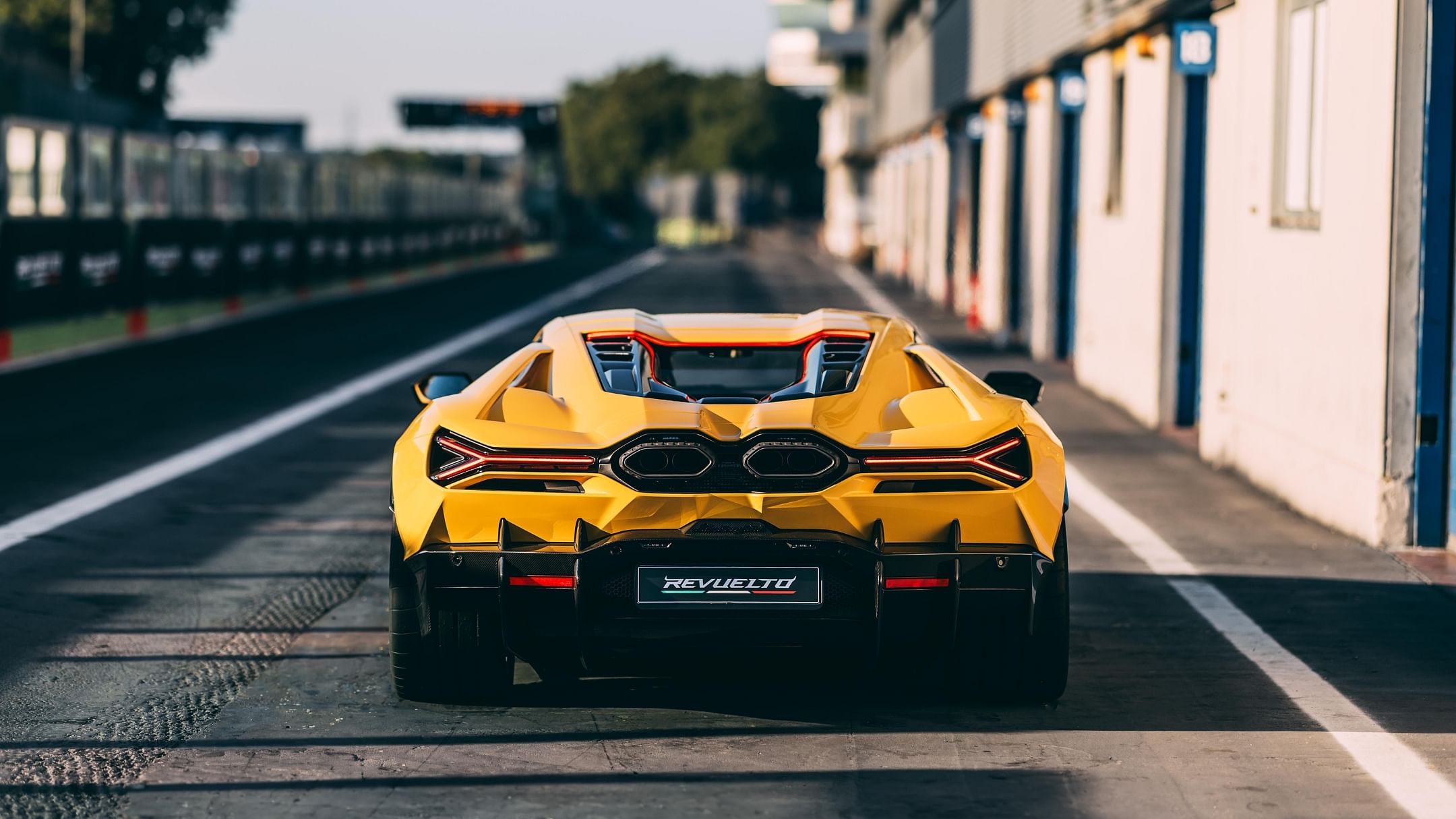 " lamborghini revuelto orange rear "