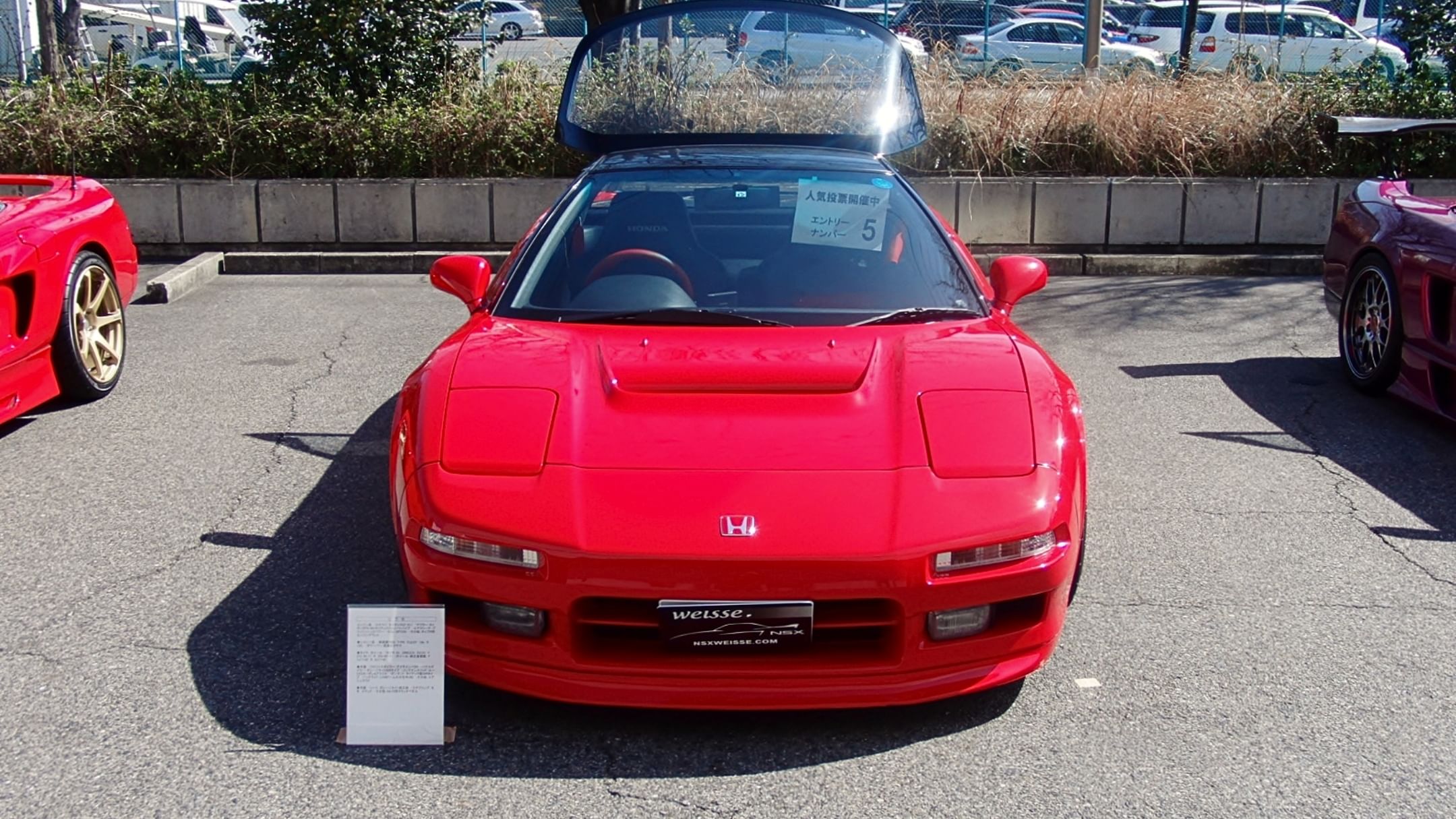 honda nsx r in red