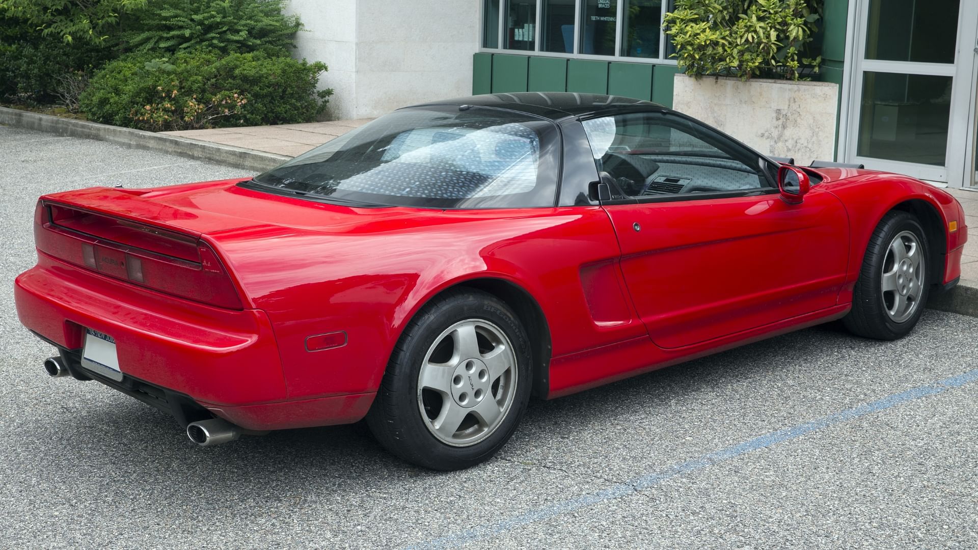 honda nsx red rear