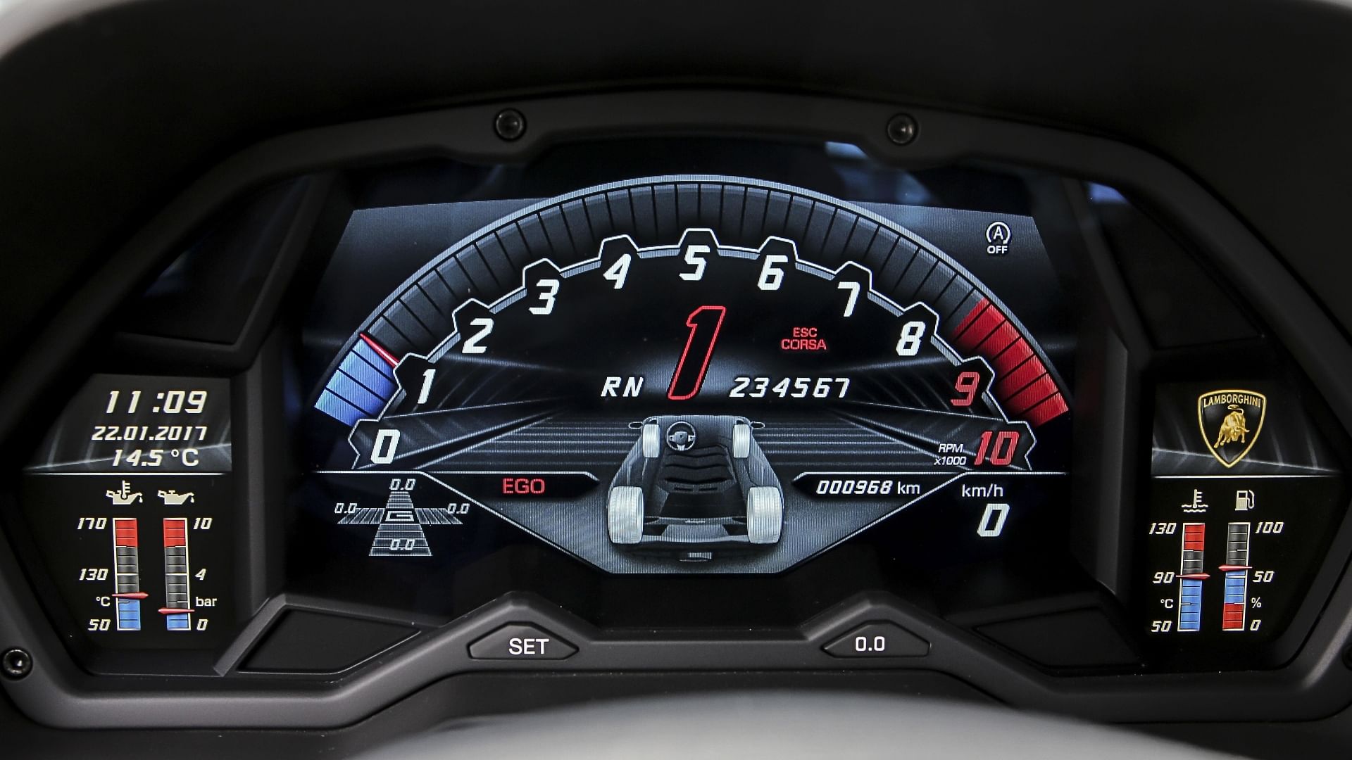 Lamborghini Aventador gauge