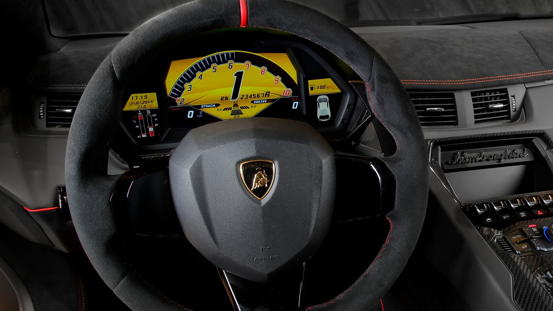 Lamborghini Aventador steering