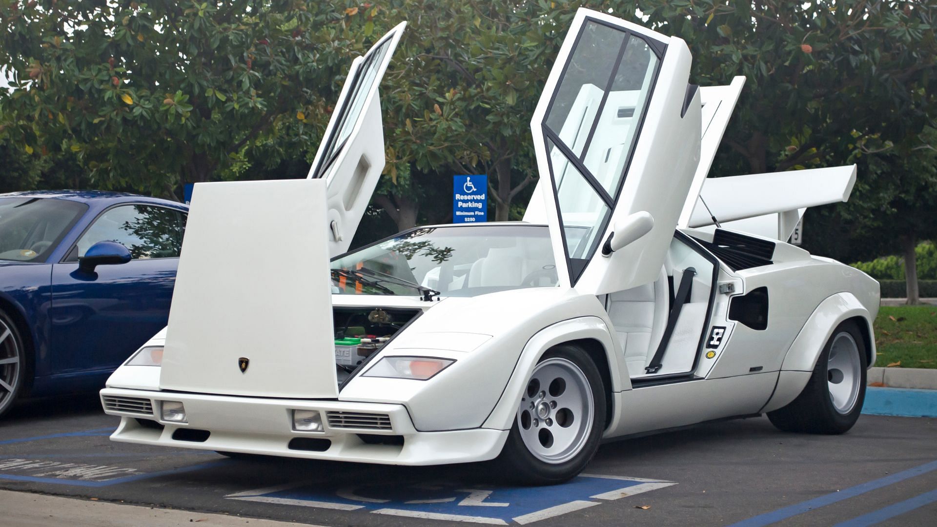 lamborghini countach in white